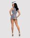 Эротический костюм стюардессы Obsessive Stewardess 3 pcs costume grey L/XL, серый, платье, стринги, SO7309 фото 4