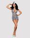 Эротический костюм стюардессы Obsessive Stewardess 3 pcs costume grey L/XL, серый, платье, стринги, SO7309 фото 3