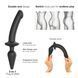 Анальная пробка с дилдо 2в1 Strap-On-Me SWITCH PLUG-IN DILDO Black XXL, диаметр 5,2/3,9 см SO6831 фото 2