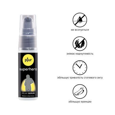 Пролонгирующий гель pjur Superhero Serum 20 мл, создает невидимую пленку снижающую чувствительность PJ12090 фото