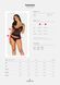 Полупрозрачный набор с украшениями Obsessive Ivannes top & thong S/M, черный, топ и танга SO7283 фото 7