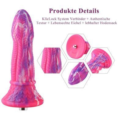 Фаллоимитатор для секс-машин Hismith 10.3&Prime; Silicone Monster Dildo Series, система крепления KlicLok SO6216 фото