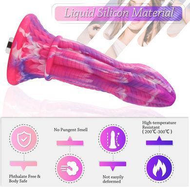 Фаллоимитатор для секс-машин Hismith 10.3&Prime; Silicone Monster Dildo Series, система крепления KlicLok SO6216 фото