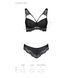 Комплект з еко-шкіри та мережива Loona Set black L/XL - Passion, бра і трусики SO5361 фото 7