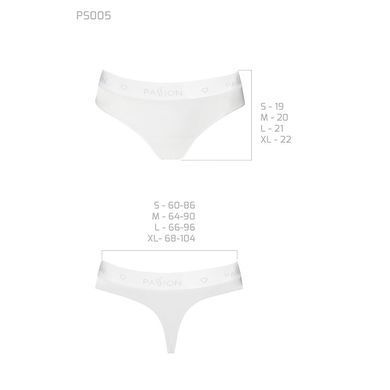 Трусики-бразилиана из хлопка Passion PS005 PANTIES white, size L SO4223 фото