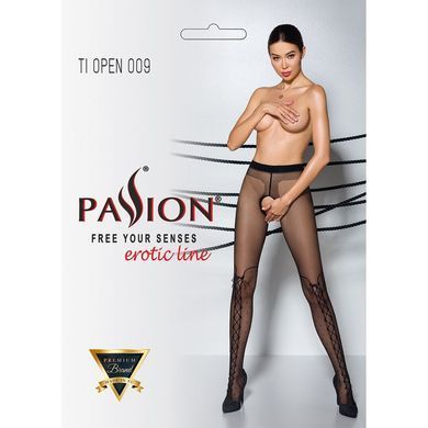 Колготки с открытым доступом, имитация ботфорт TIOPEN 009 black 5 (20 den) &mdash; Passion SO5801 фото