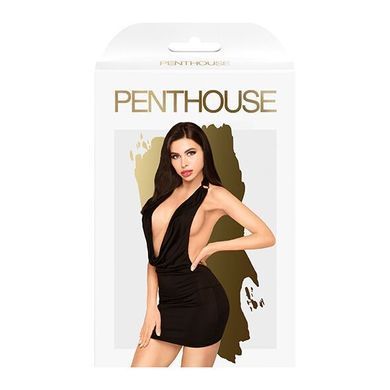 Мини-платье Penthouse - Heart Rob Black S/M, хомут, глубокое декольте, миниатюрные стринги SO9595 фото