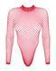 Сетчатый бодистокинг с длинным рукавом Obsessive B126 teddy red XL/XXL, красный SO7212 фото 5