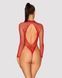 Сетчатый бодистокинг с длинным рукавом Obsessive B126 teddy red XL/XXL, красный SO7212 фото 2