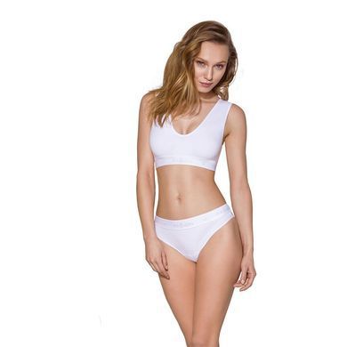 Трусики-бразилиана из хлопка Passion PS005 PANTIES white, size S SO4225 фото