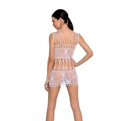Бодістокінг &mdash; мінісукня з метеликами Passion BS090 white SO6390 фото