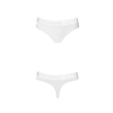 Трусики-бразилиана из хлопка Passion PS005 PANTIES white, size S SO4225 фото