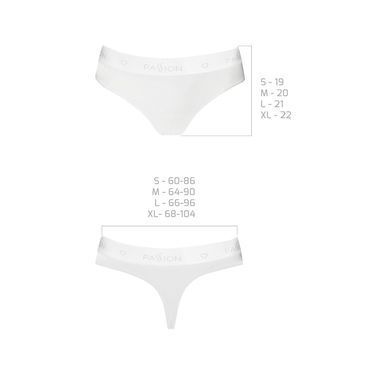Трусики-бразилиана из хлопка Passion PS005 PANTIES white, size S SO4225 фото