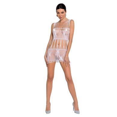 Бодістокінг &mdash; мінісукня з метеликами Passion BS090 white SO6390 фото