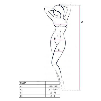 Бодистокинг Passion BS056 red, комбинезон, имитация чулок PBS056R фото