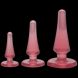 Набор анальных пробок Doc Johnson Crystal Jellies - Pink, макс. диаметр 2см - 3см - 4см SO1975 фото 1