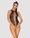 Ажурний бодістокінг із ефектом шнурівки Obsessive B129 teddy black XL/XXL, чорний, з доступом SO7214 фото 1