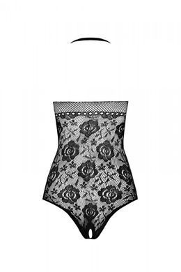 Бодистокинг с имитацией корсетной шнуровки Passion BS094 One Size, red, цветочный узор, с доступом SO8924 фото