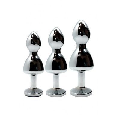 Металева анальна пробка Wooomy Lollypop Double Ball Metal Plug M, діаметр 3,1 см, довжина 9,4 см SO7414 фото