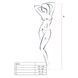 Бодістокінг Passion BS031 white, комбінезон з відкритими грудьми PBS031W фото 3