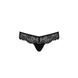 Мереживні трусики-танга з атласним бантиком Naja Thong black XXL/XXXL - Passion SO5366 фото 5