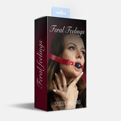 Кляп силіконовий Feral Feelings Silicon Ball Gag Red/Black, червоний ремінець, чорна кулька SO8268 фото Кляп силіконовий Feral Feelings Silicon Ball Gag Red/Black, червоний ремінець, чорна кулька SO8268 фото