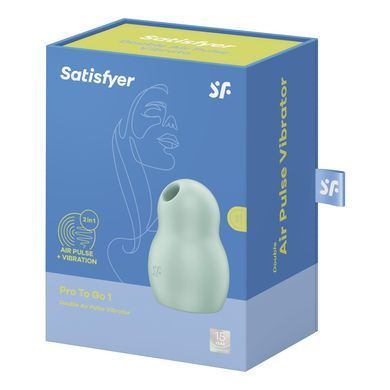 Вакуумный стимулятор с вибрацией Satisfyer Pro To Go 1 Mint SO7799 фото