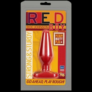 Анальна пробка Doc Johnson Red Boy - Medium 5.5 Inch, макс. діаметр 4 см SO1978 фото Анальна пробка Doc Johnson Red Boy - Medium 5.5 Inch, макс. діаметр 4 см SO1978 фото