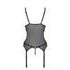 Корсет із підв&rsquo;язками та ажурним ліфом Christa Corset black L/XL &mdash; Passion, стрінги в комплекті SO5756 фото 6