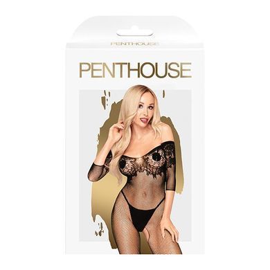 Бодистокинг с имитацией лифа Penthouse - High Profile Black XL SO5266 фото