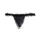 Набор Intt BRAZILIAN PANTY BLACK: трусики на завязках S-XL с жемчужным кольцом + клубничная смазка SO7129 фото 3