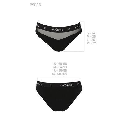 Трусики з прозорою вставкою Passion PS006 PANTIES black, size L SO4231 фото