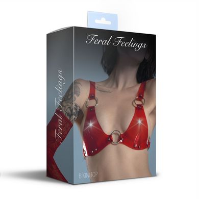 Лиф классический Feral Feelings - Bikini Top Red Trasparent SO9318 фото