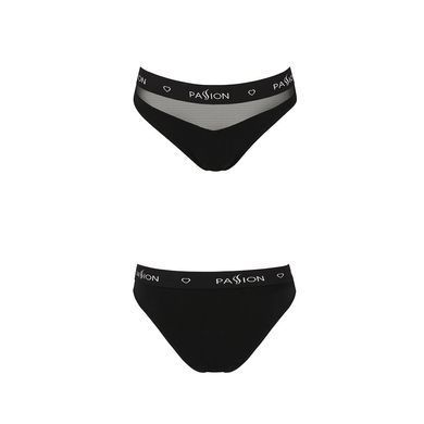 Трусики з прозорою вставкою Passion PS006 PANTIES black, size L SO4231 фото