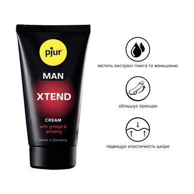 Крем для пениса стимулирующий pjur MAN Xtend Cream 50 ml, с экстрактом гинкго и женьшеня PJ12900 фото