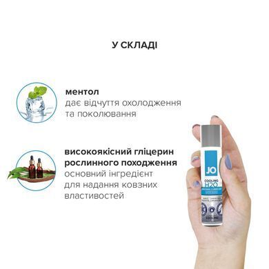 Охолоджувальна змазка на водній основі System JO H2O COOLING (60 мл) з ментолом, рослинний гліцерин SO1680 фото