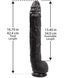 Фалоімітатор Doc Johnson Dick Rambone Cock Black (в ПЕ пакеті!), діаметр 6 см, довжина 42 см, ПВХ SO4555 фото 6