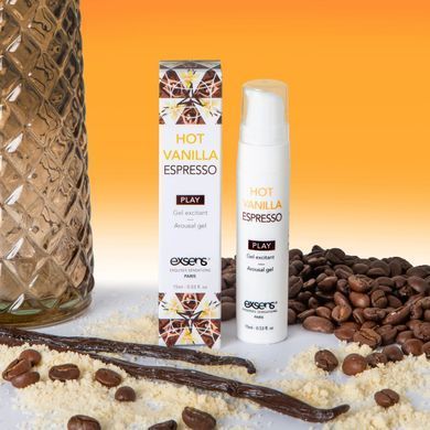 Стимулирующий гель EXSENS Kissable Hot Vanilla Espresso 15мл можно для поцелуев, охлаждающий SO2368 фото