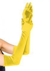 Довгі рукавички Leg Avenue Extra Long Satin Gloves yellow SO9083 фото