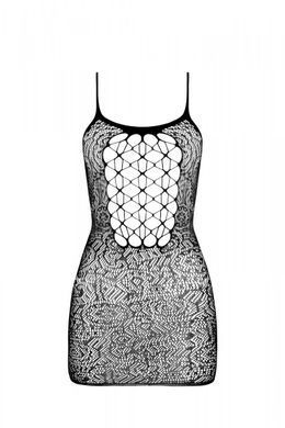 Ажурное мини-платье на тонких бретелях Passion BS096 One Size, white, плетение на груди SO8931 фото