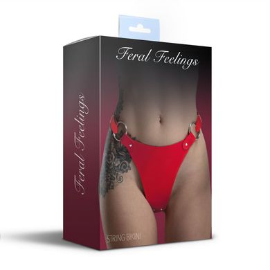 Трусики з натуральної шкіри Feral Feelings - String Bikini Red SO9425 фото