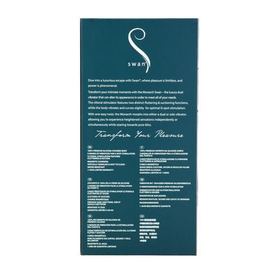 Вакуумный вибратор Swan The Monarch Swan Teal SO8905 фото