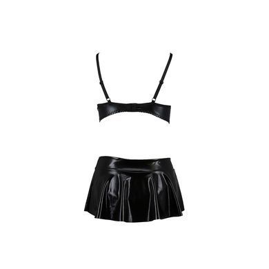 Комплект белья под латекс DEBY SET black XXL/XXXL - Passion: лиф, мини-юбочка, стринги PS25703 фото