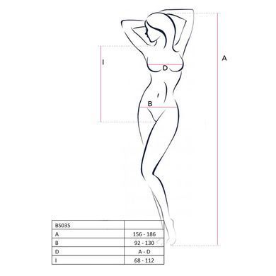 Бодистокинг Passion BS035 red, боди, имитация топа и трусиков PBS035R фото
