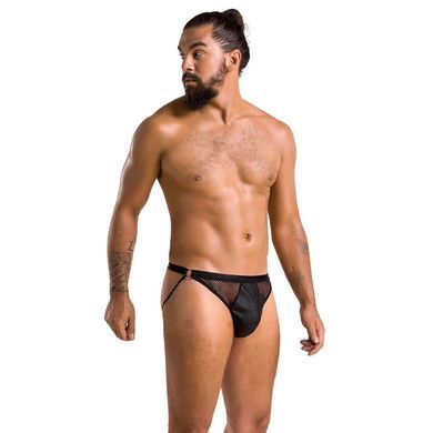 Чоловічі відкриті сліпи Passion 034 Open Luke L/XL Black, екошкіра SO7573 фото