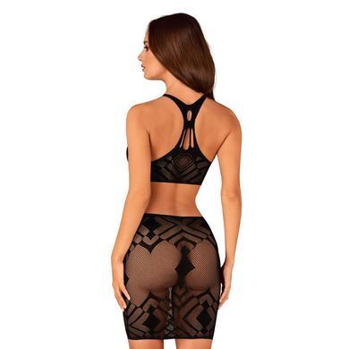 Эротичный полупрозрачный комплект Obsessive K101 top & skirt S/M/L, топ, юбка SO8191 фото