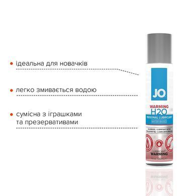 Согревающая смазка на водной основе System JO H2O WARMING (30мл) с экстрактом перечной мяты SO1449 фото