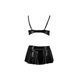 Комплект белья под латекс DEBY SET black XXL/XXXL - Passion: лиф, мини-юбочка, стринги PS25703 фото 4