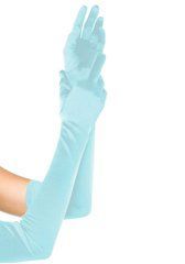 Довгі рукавички Leg Avenue Extra Long Satin Gloves light blue SO9085 фото