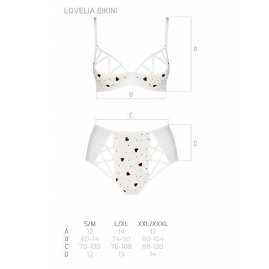 Эротический комплект с рисунком LOVELIA BIKINI white L/XL - Passion SO4750 фото